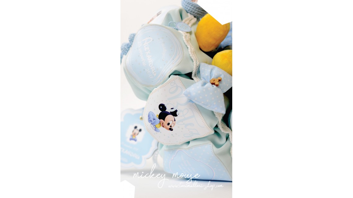 Lumanare de botez pentru baieti cu Mickey Mouse, 65x4 cm, Mickey Boy 7